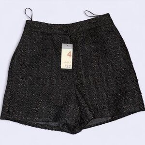Primark Charcoal Tweed High Waist Shorts
